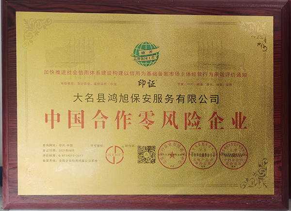 中国合作零风险企业